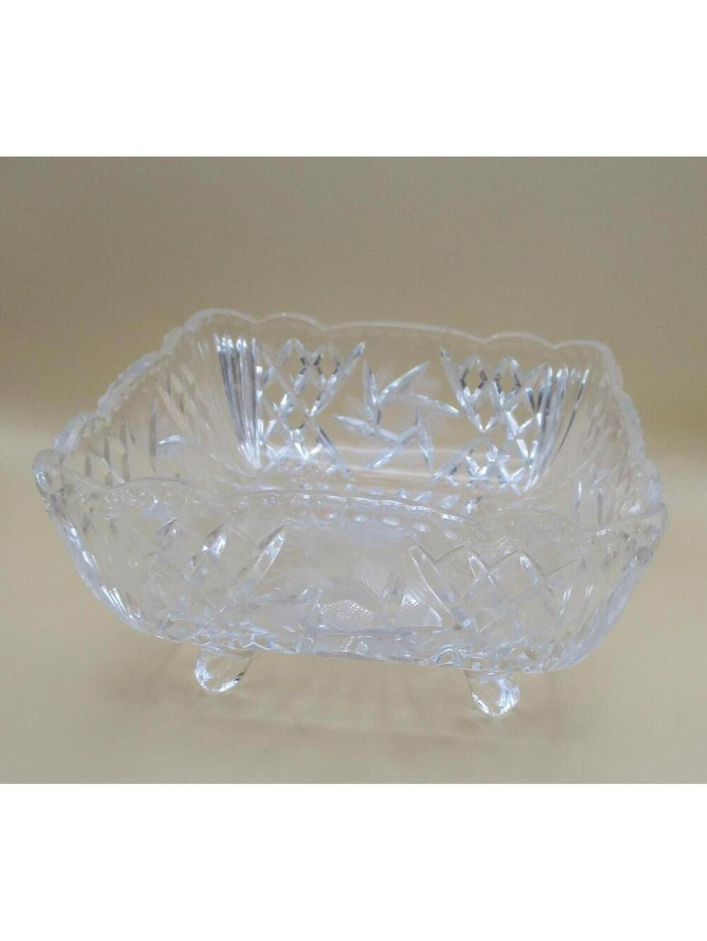 Antique American Brilliant Cut Glass footed serving bowl.